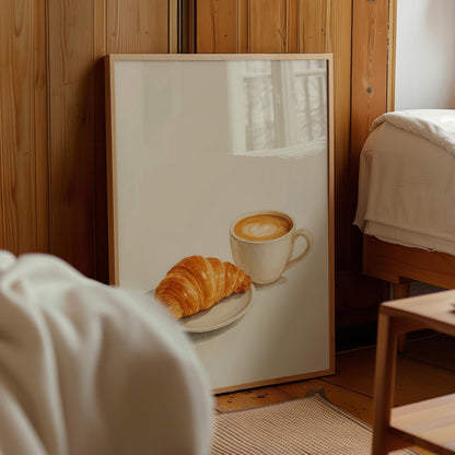 Croissant and Coffee Poster – Digital Download D20