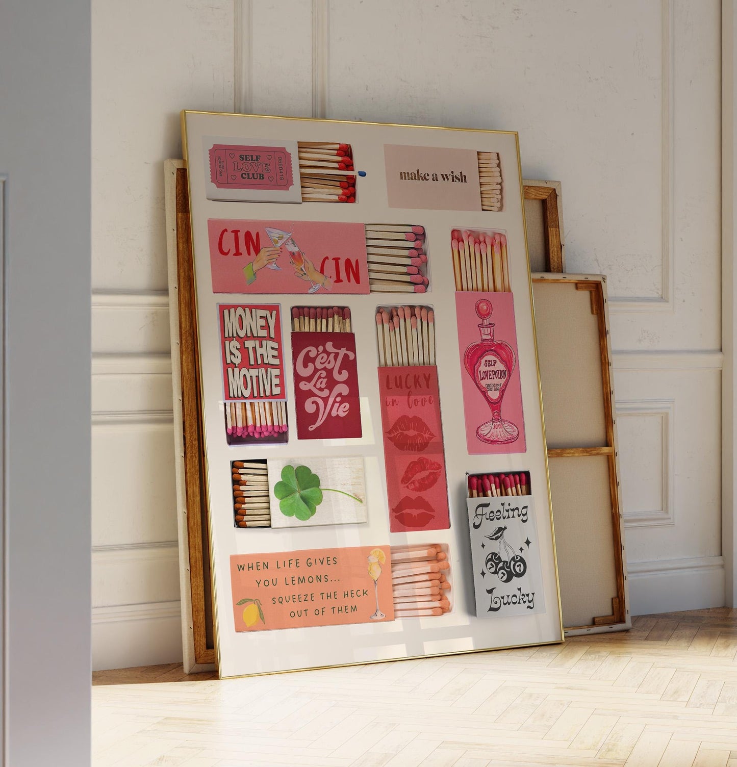 Set of 3 Lucky Matchbox Prints – Digital Download D104