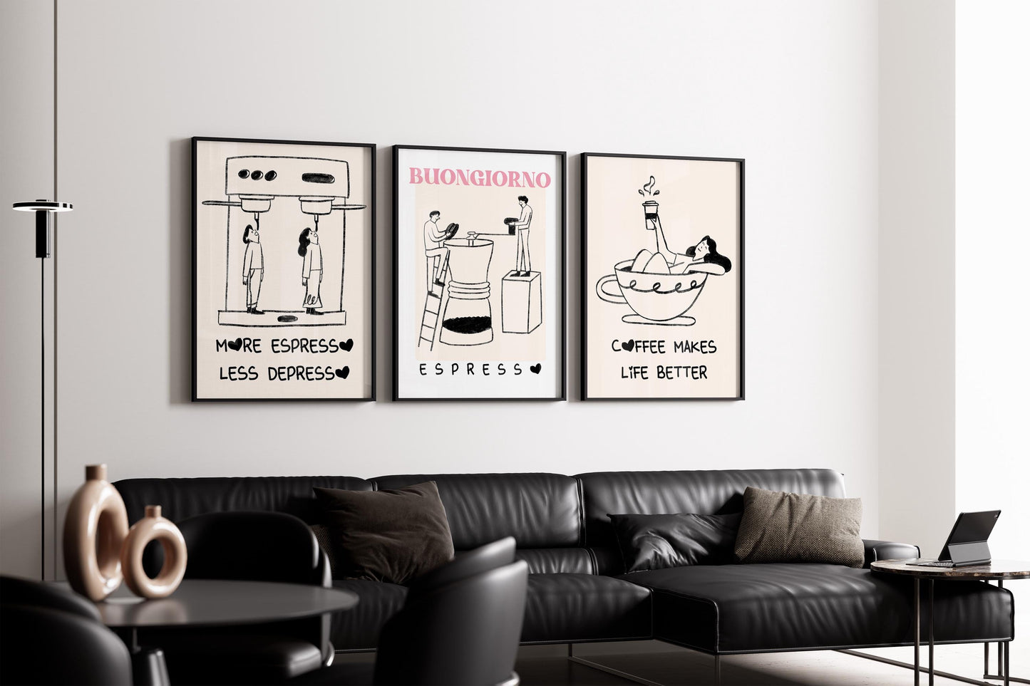 Coffee Wall Art Set, Modern Espresso Poster – Digital Poster (A19)