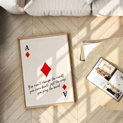 Ace of Diamonds Quote Poster – Digital Poster (C149)