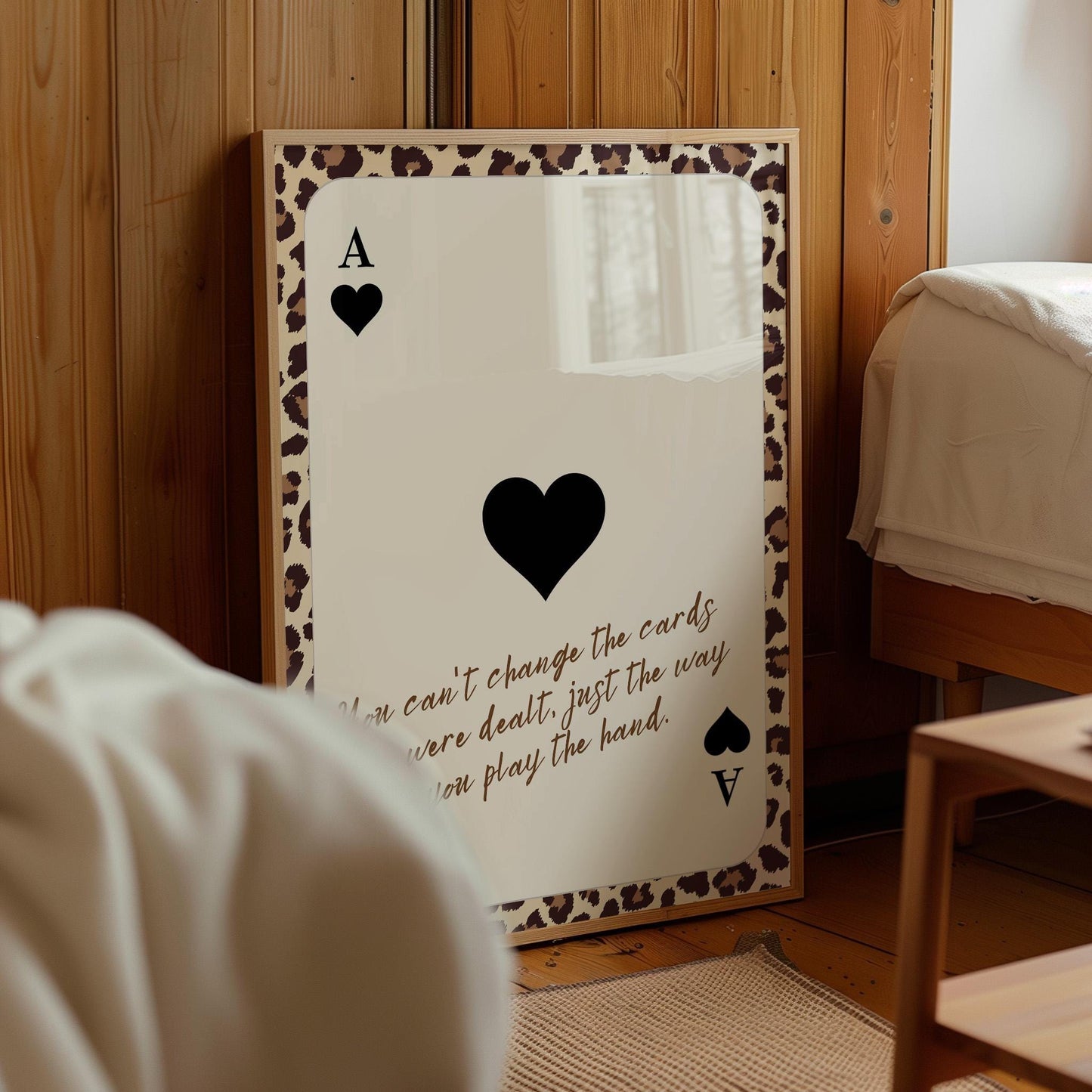 Lucky Card Poster, Ace of Hearts - Digital Poster D1052