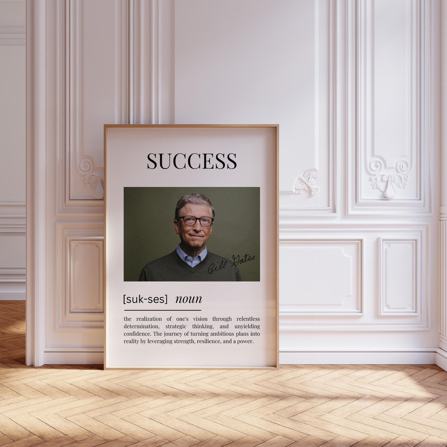 Success Definition Bill Gates Poster - Digital Download W05