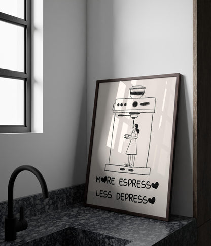 Coffee Poster (Funny Espresso Art) — Digital Poster (A21)