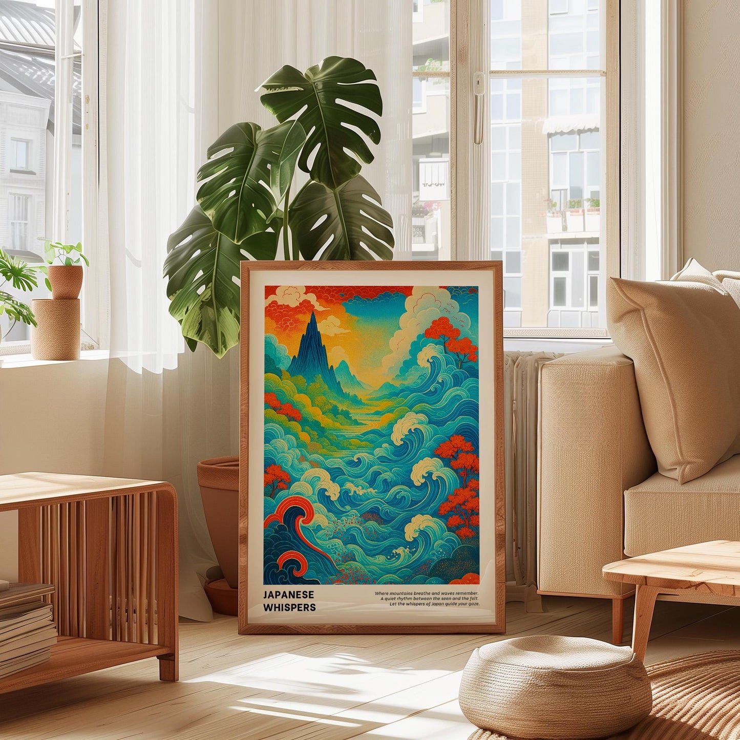 Japanese Whispers Poster, Japandi Wall Art – Digital Poster D61