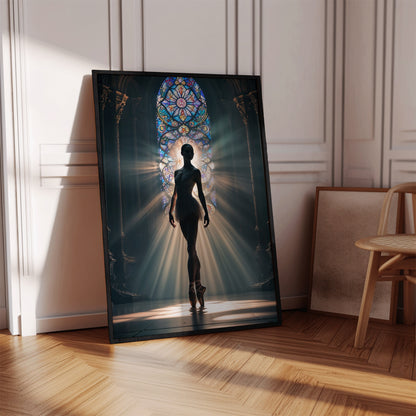 Beautiful Ballerina Silhouette Poster