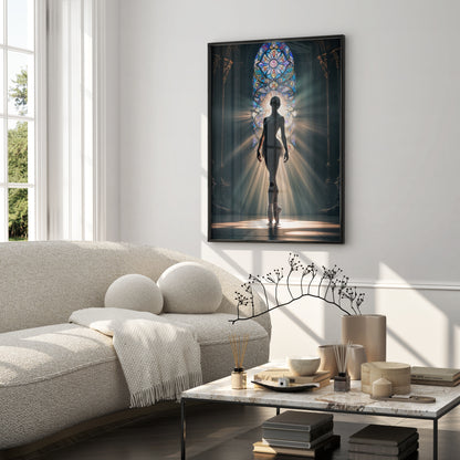 Beautiful Ballerina Silhouette Poster