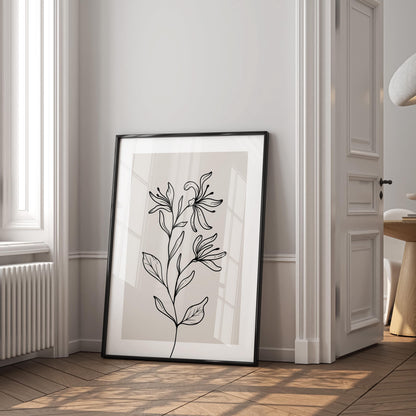 Minimalist Botanical Line Art Set (3 Prints) – Digital Poster (A49)