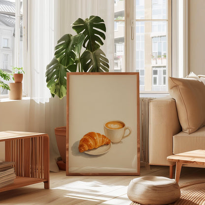Croissant and Coffee Poster – Digital Download D20