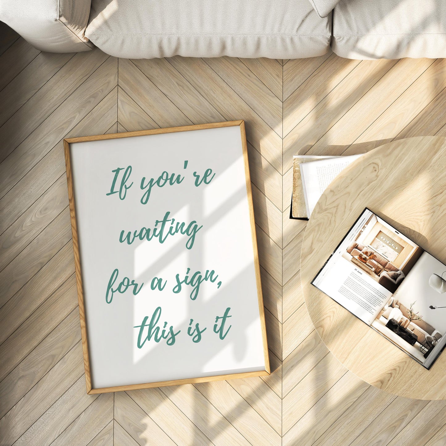 Positive Sign Poster – Physical Print