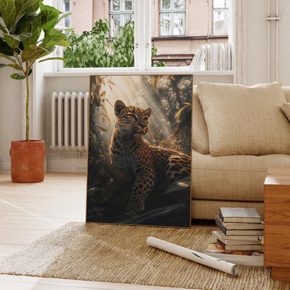 Leopard Wall Art, Jungle Wildlife Poster – Digital Poster (D63)