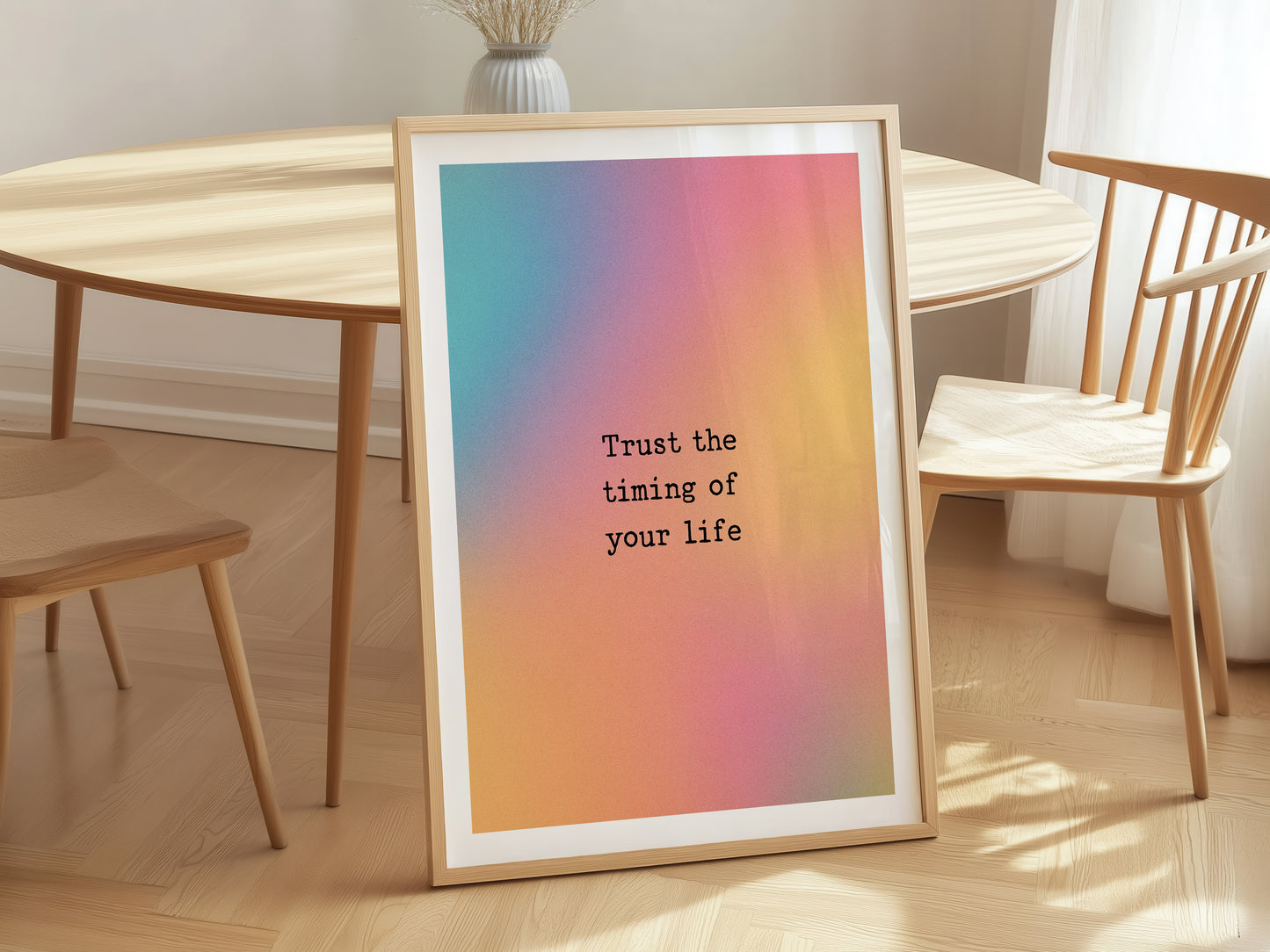 Colourful Trust The Timing Aura Poster