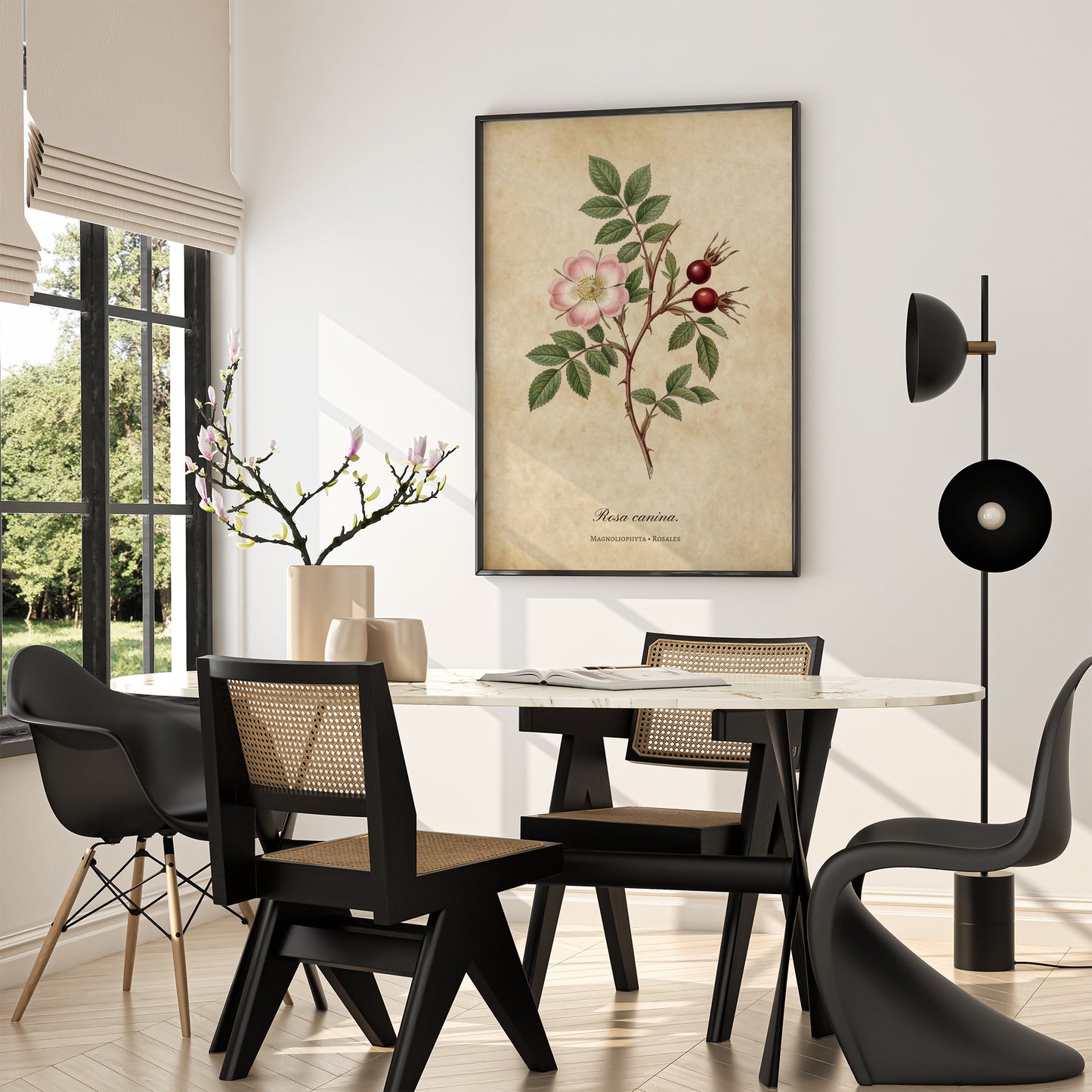 Wild Rose Illustration Wall Art